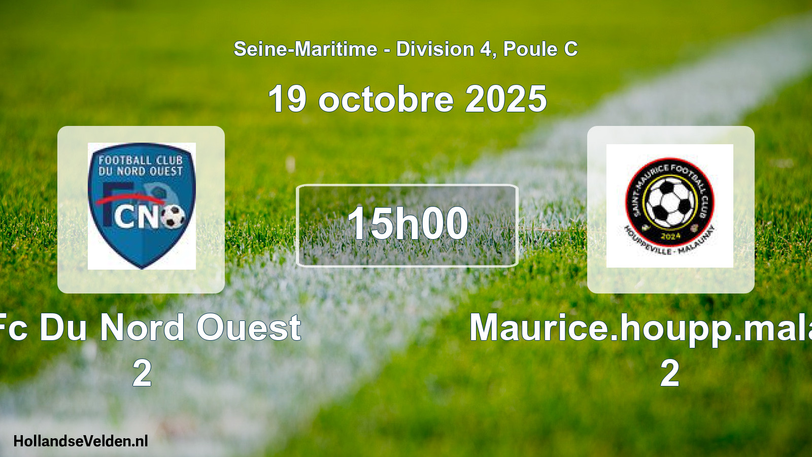 Geplande wedstrijd: Fc Du Nord Ouest 2 - Maurice.houpp.malaun 2 (19 oktober 2025)