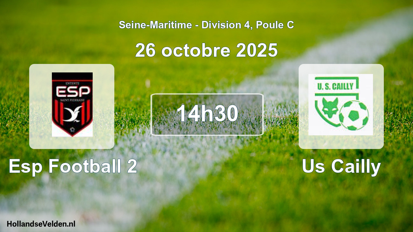 Scheduled Match: Esp Football 2 - Us Cailly (26 October 2025)