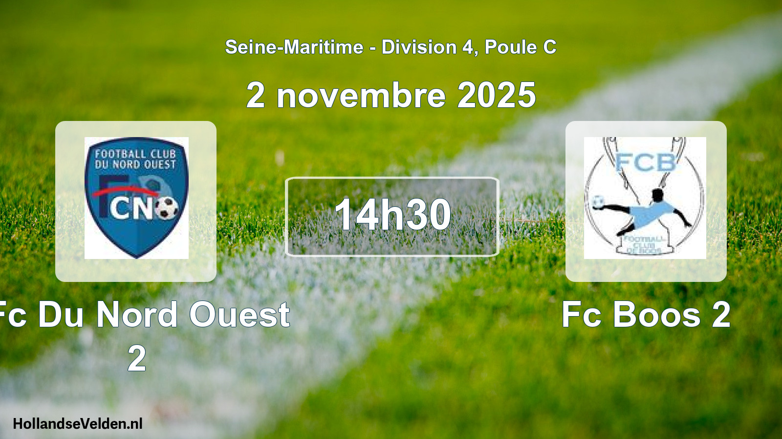 Scheduled Match: Fc Du Nord Ouest 2 - Fc Boos 2 (2 November 2025)