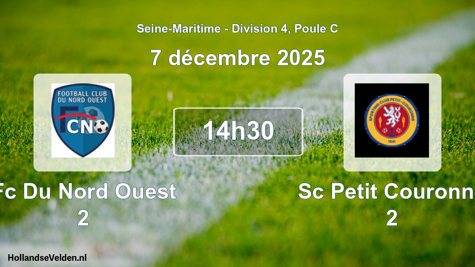 Scheduled Match: Fc Du Nord Ouest 2 - Sc Petit Couronne 2 (7 December 2025)