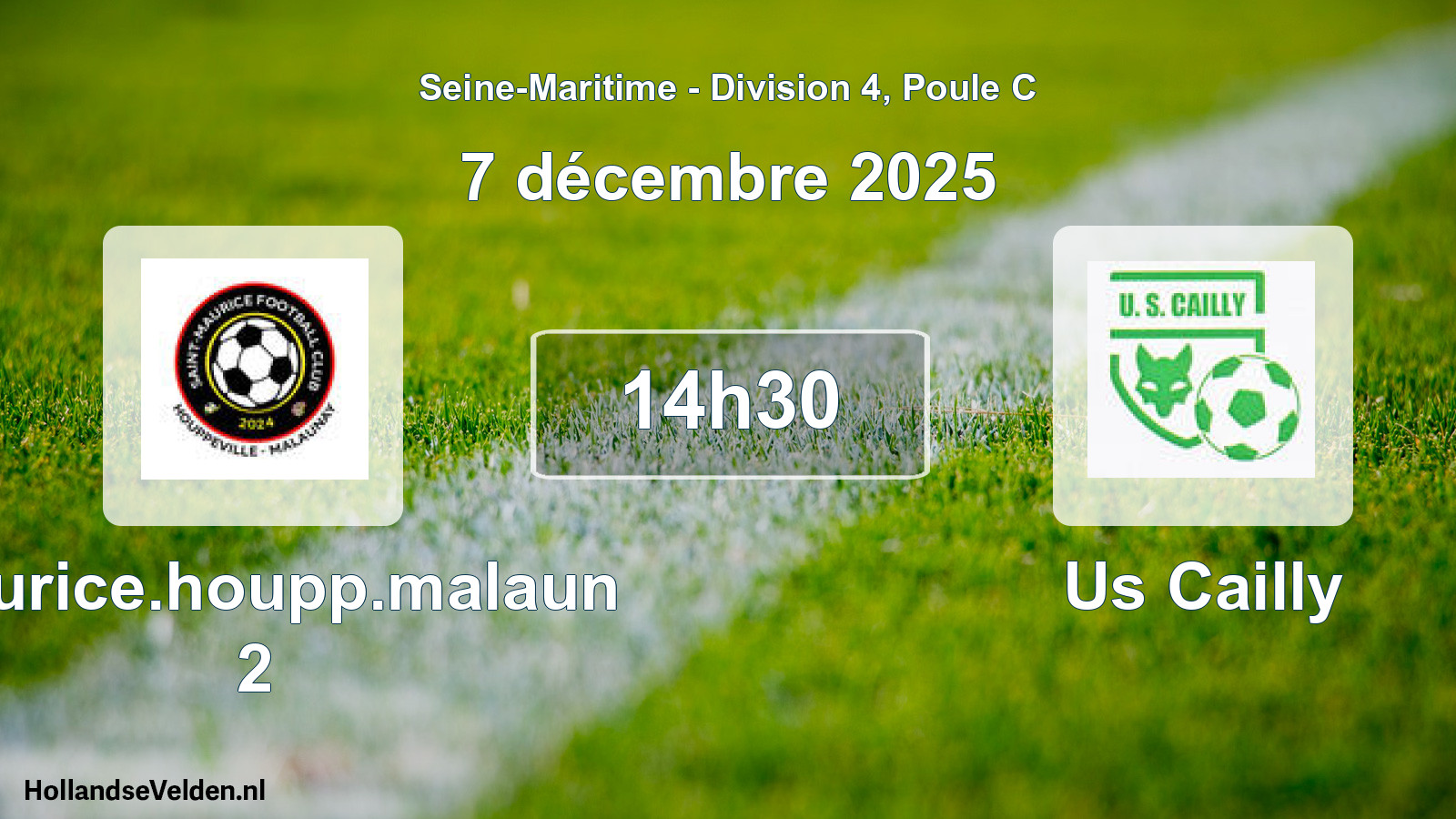 Geplande wedstrijd: Maurice.houpp.malaun 2 - Us Cailly (7 décembre 2025)