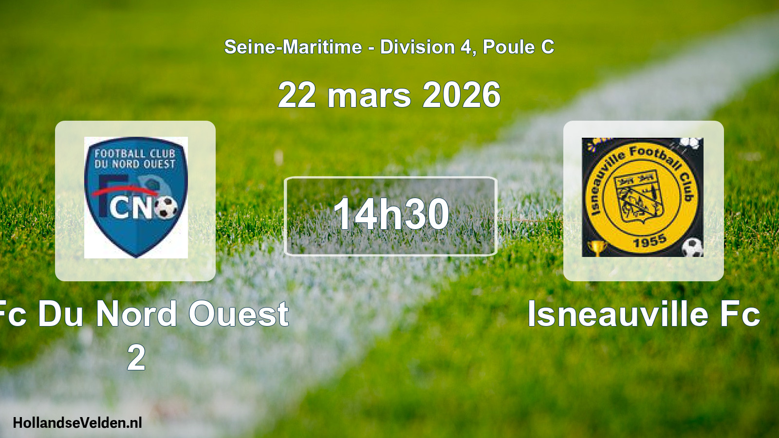 Geplande wedstrijd: Fc Du Nord Ouest 2 - Isneauville Fc (22 maart 2026)