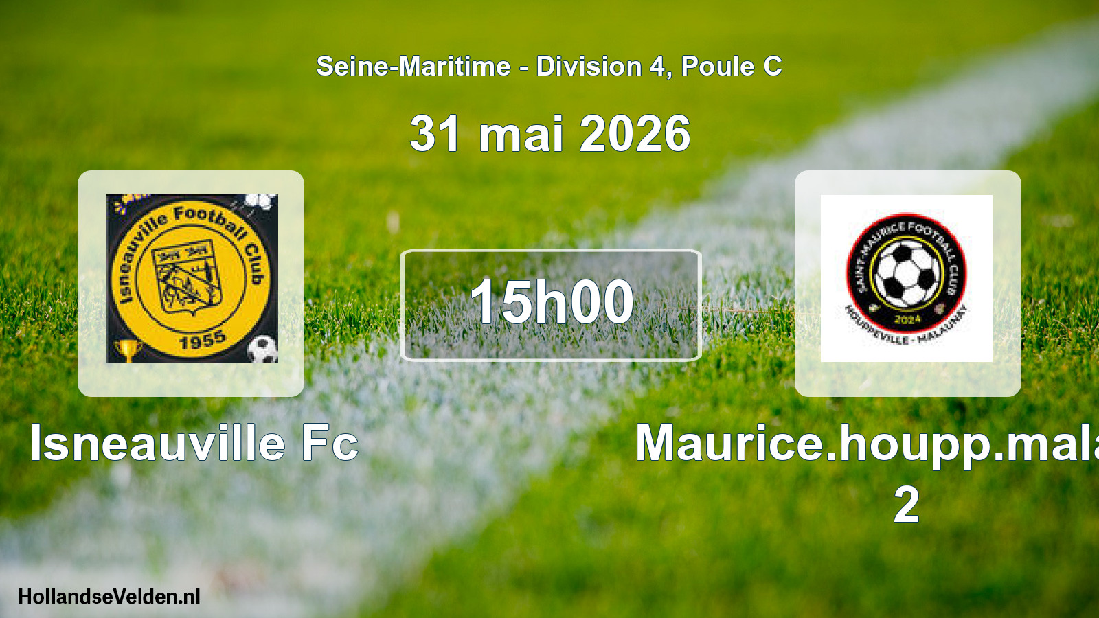 Geplande wedstrijd: Isneauville Fc - Maurice.houpp.malaun 2 (31 mai 2026)