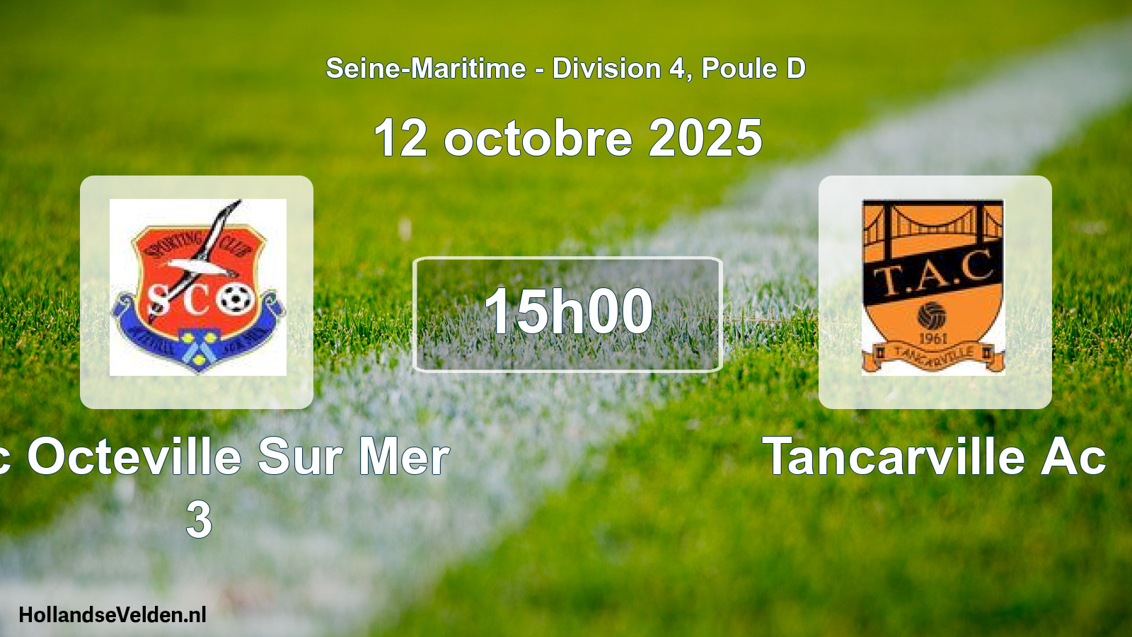 Geplande wedstrijd: Sc Octeville Sur Mer 3 - Tancarville Ac (12 oktober 2025)