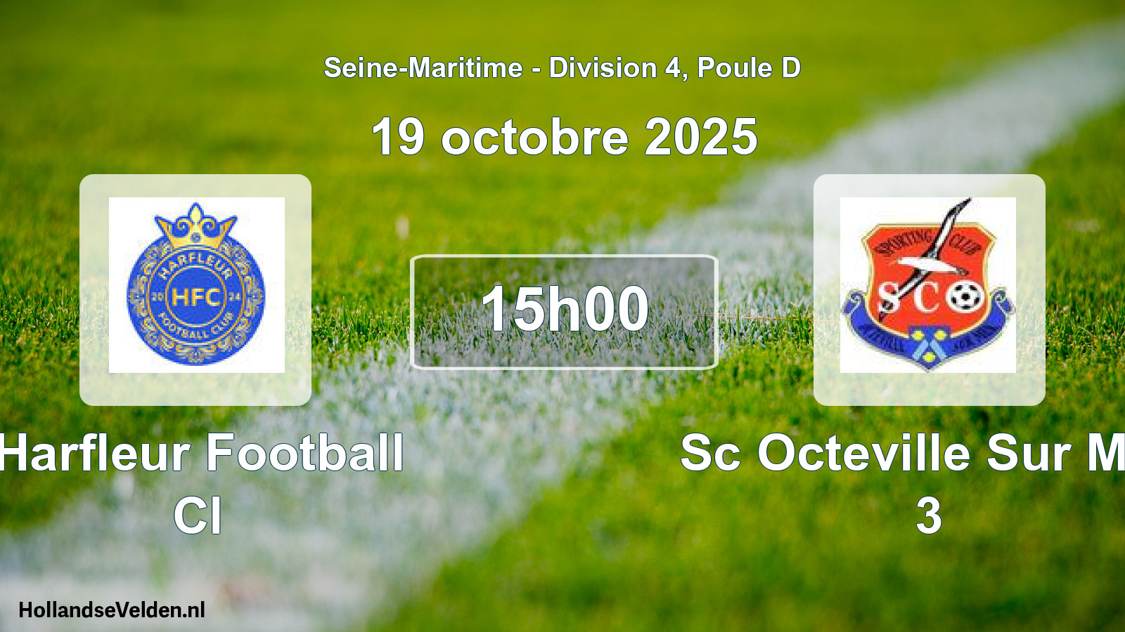 Scheduled Match: Harfleur Football Cl - Sc Octeville Sur Mer 3 (19 October 2025)