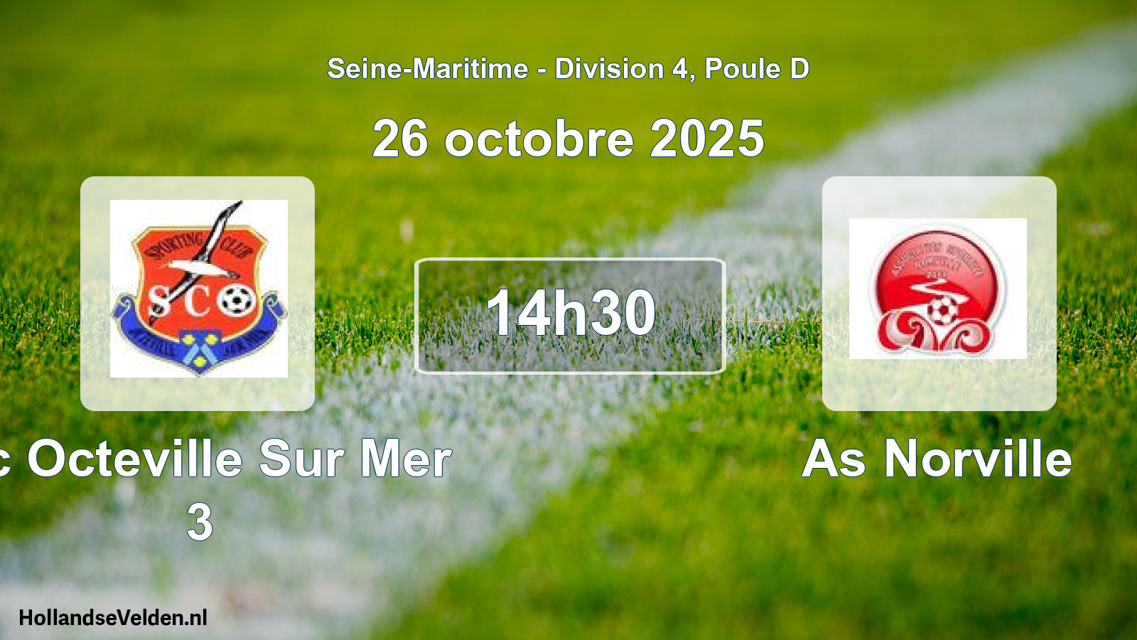 Geplande wedstrijd: Sc Octeville Sur Mer 3 - As Norville (26 oktober 2025)