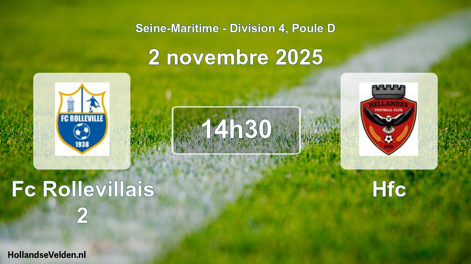 Scheduled Match: Fc Rollevillais 2 - Hfc (2 November 2025)