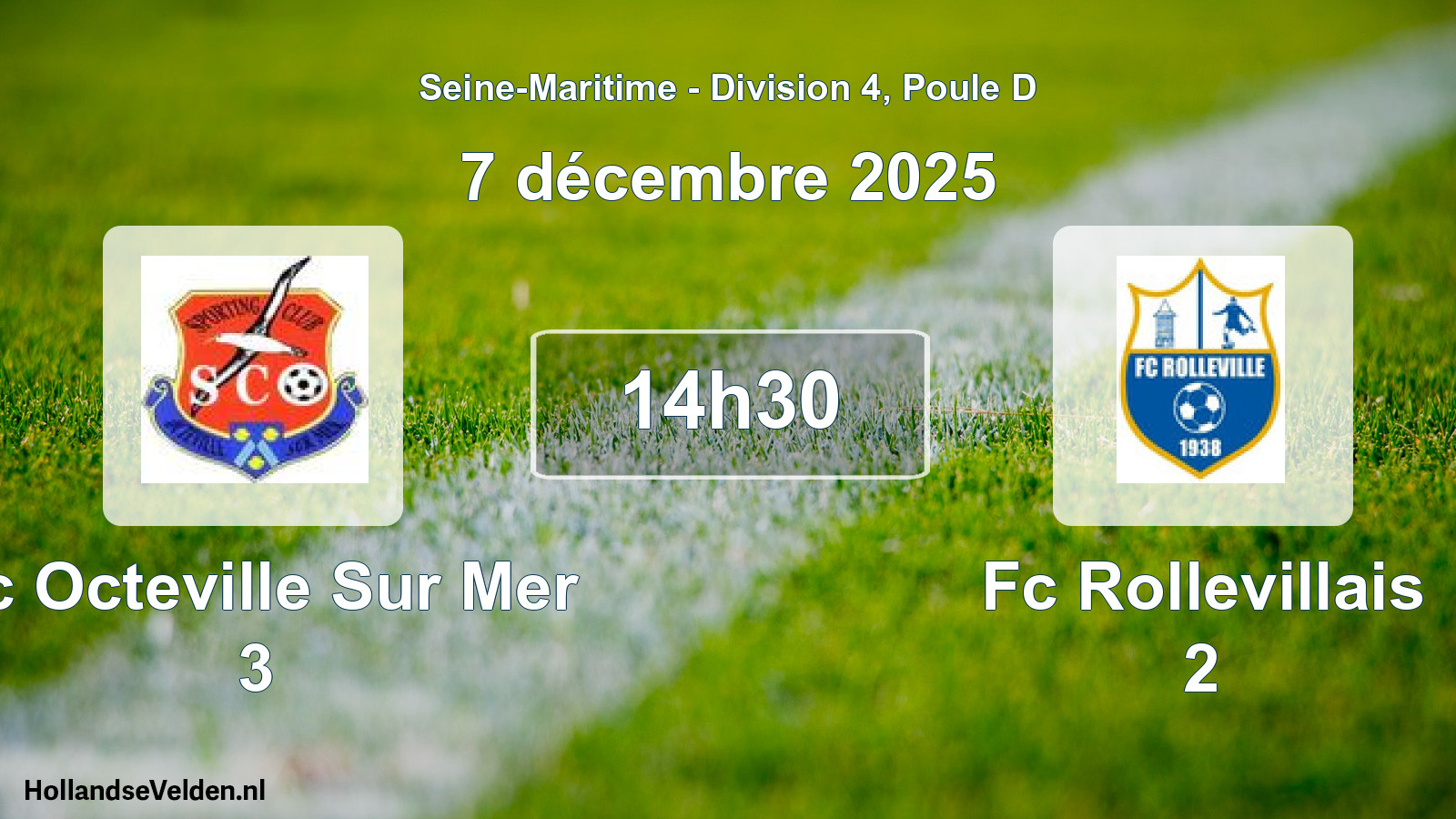 Scheduled Match: Sc Octeville Sur Mer 3 - Fc Rollevillais 2 (7 December 2025)