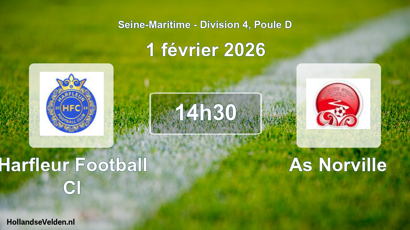 Geplande wedstrijd: Harfleur Football Cl - As Norville (1 februari 2026)