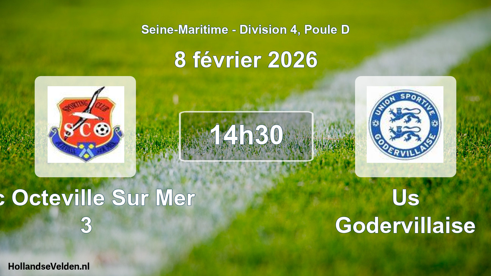 Geplande wedstrijd: Sc Octeville Sur Mer 3 - Us Godervillaise (8 februari 2026)