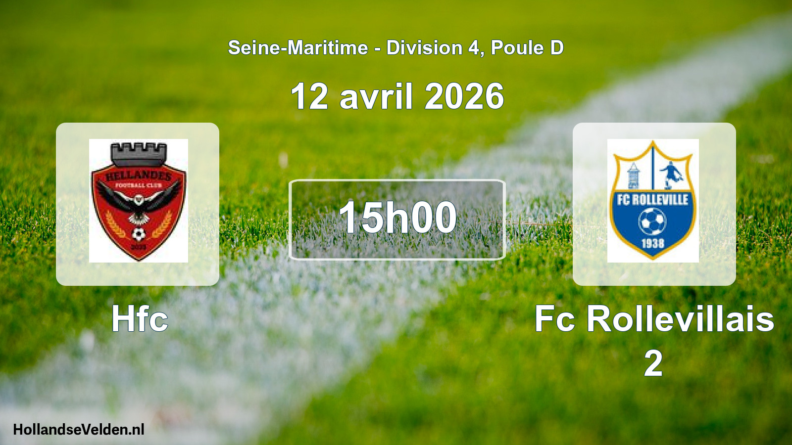Scheduled Match: Hfc - Fc Rollevillais 2 (12 April 2026)