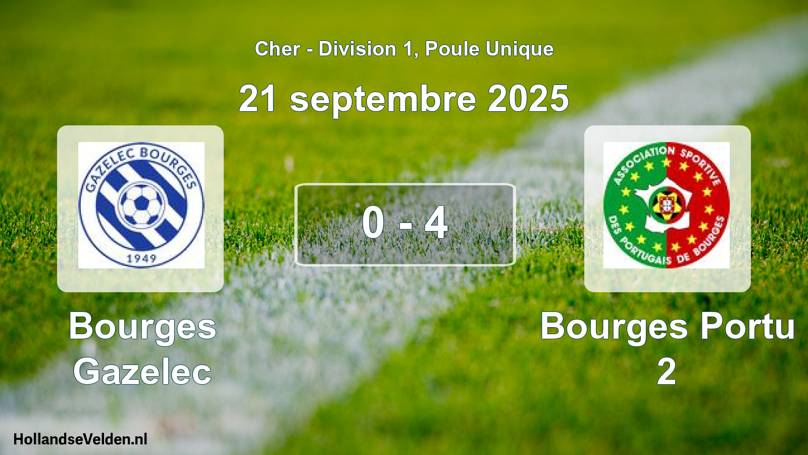 Total number of matches played: Bourges Gazelec - Bourges Portu 2 0 - 4 (21 September 2025)