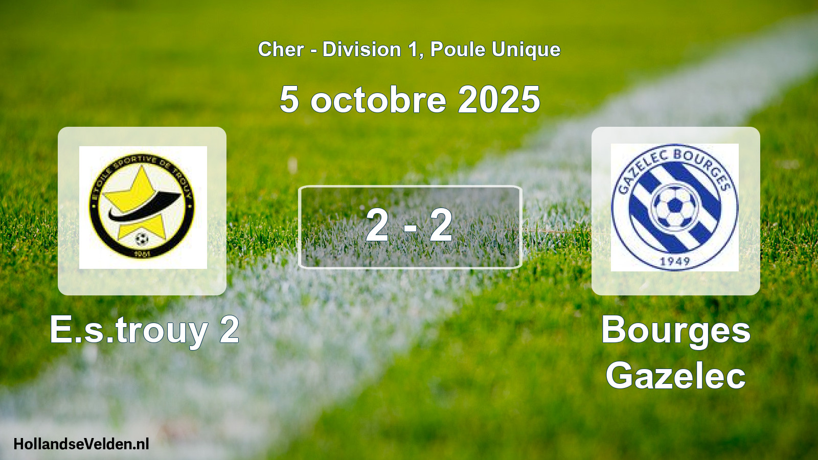 Total number of matches played: E.s.trouy 2 - Bourges Gazelec 2 - 2 (5 October 2025)