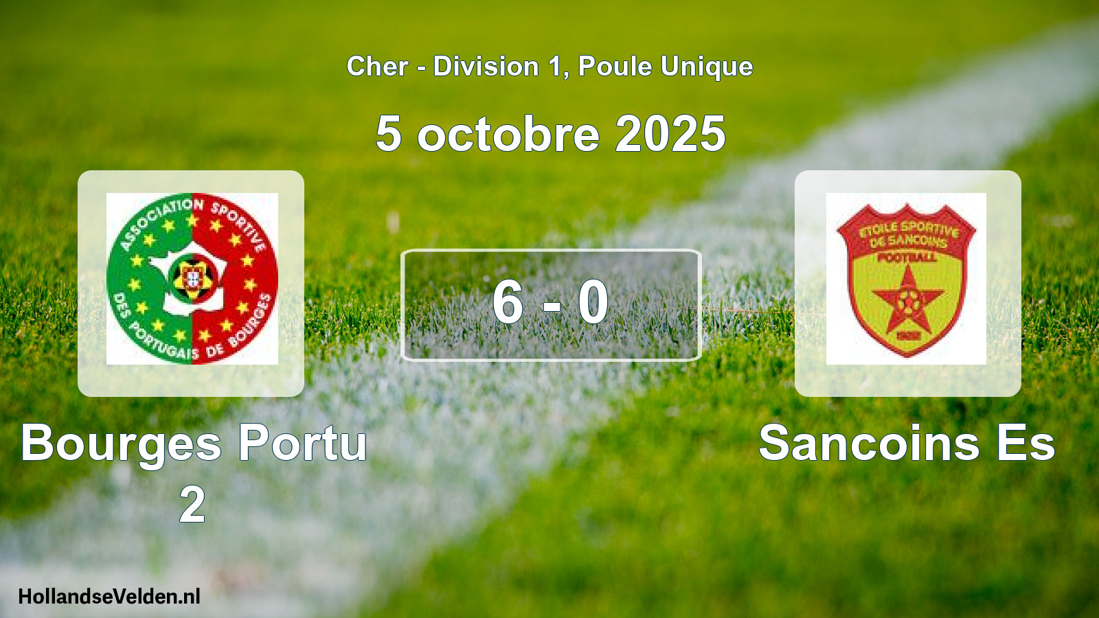 Total number of matches played: Bourges Portu 2 - Sancoins Es 6 - 0 (5 October 2025)