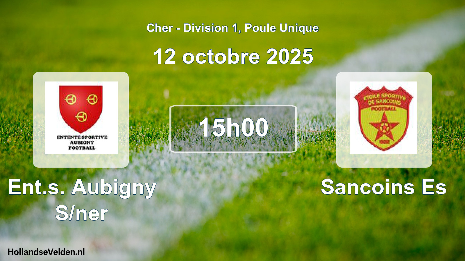Scheduled Match: Ent.s. Aubigny S/ner - Sancoins Es (12 October 2025)