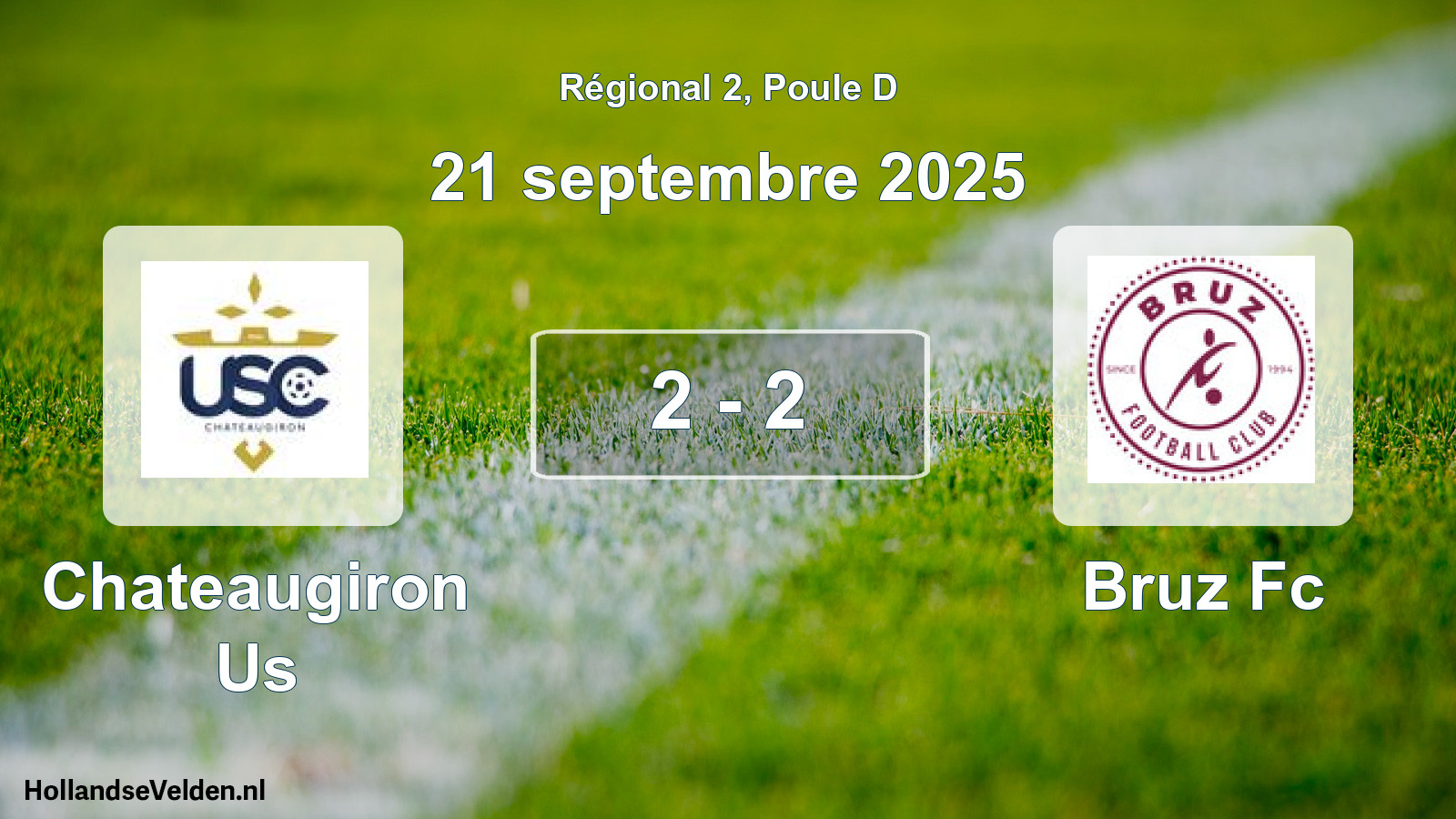 Gespeelde wedstrijd: Chateaugiron Us - Bruz Fc 2 - 2 (21 septembre 2025)