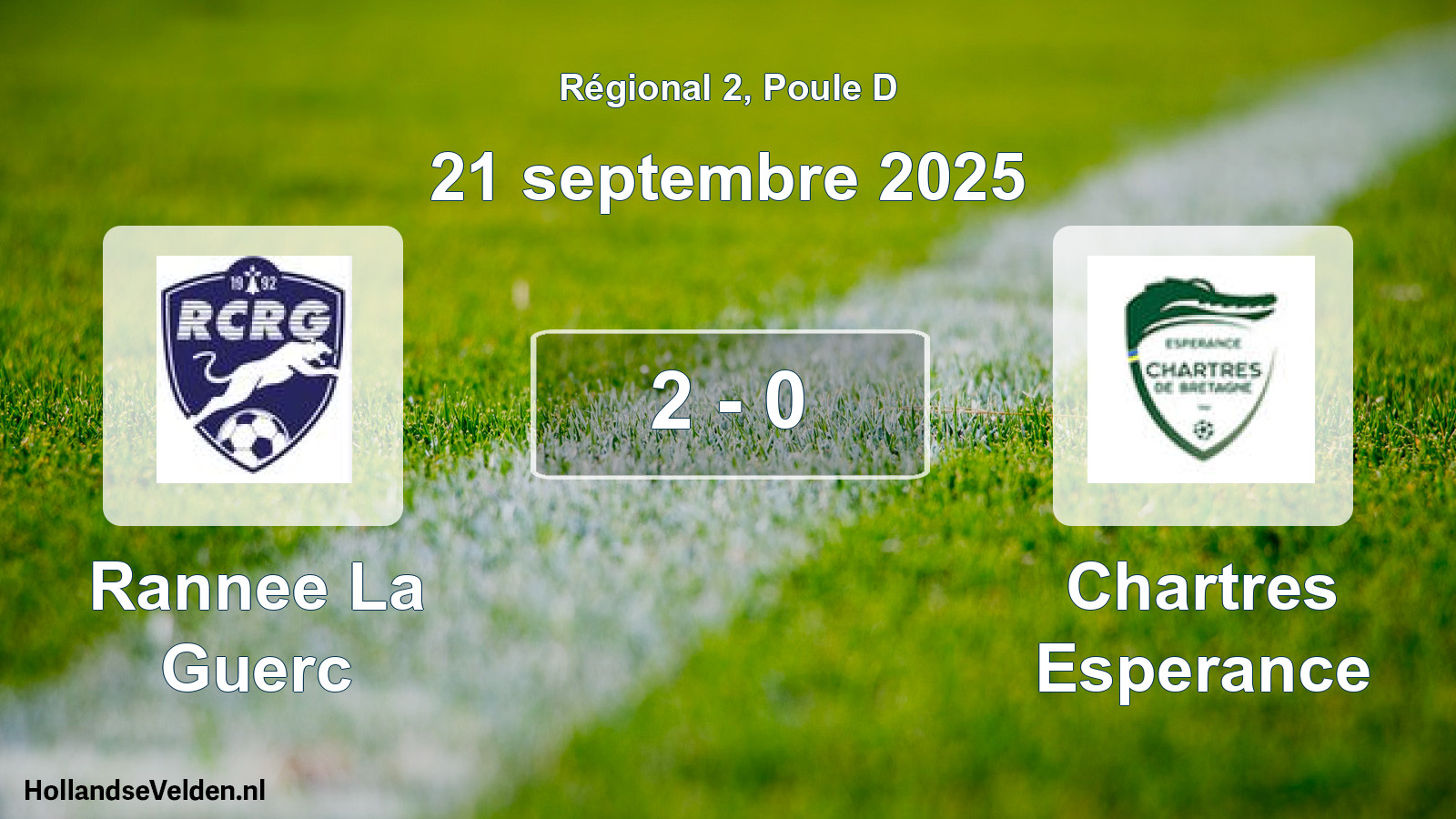 Total number of matches played: Rannee La Guerc - Chartres Esperance 2 - 0 (21 September 2025)