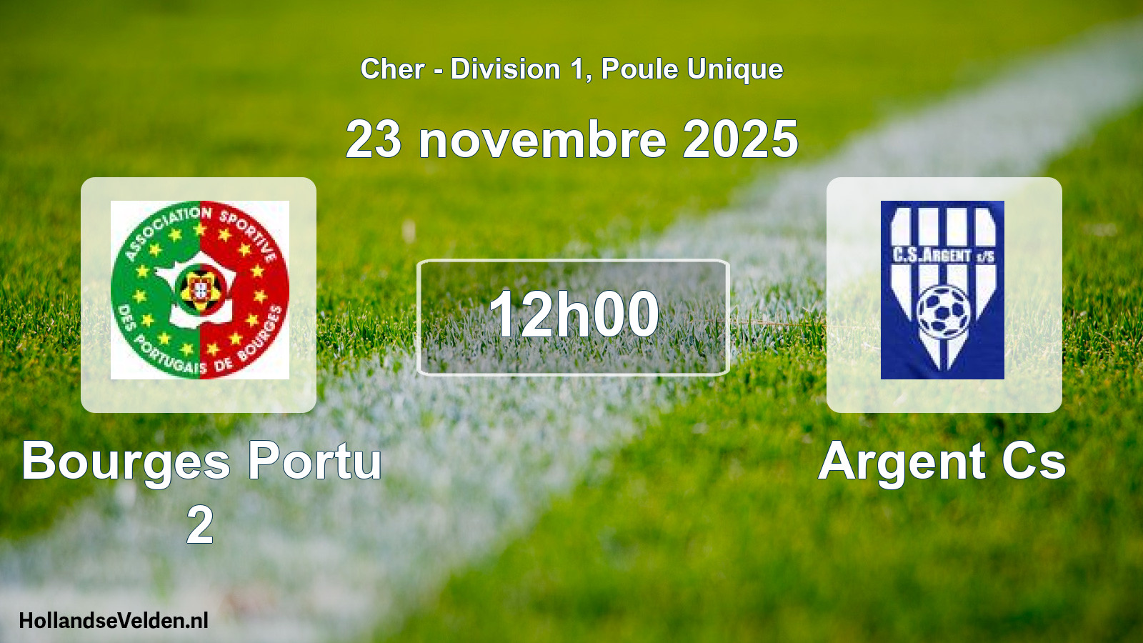 Scheduled Match: Bourges Portu 2 - Argent Cs (23 November 2025)