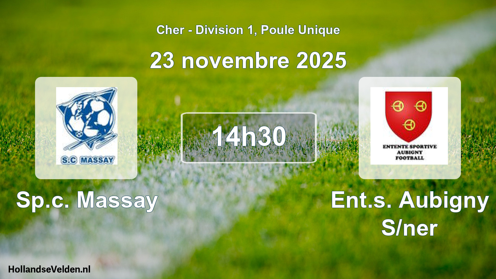 Geplande wedstrijd: Sp.c. Massay - Ent.s. Aubigny S/ner (23 november 2025)