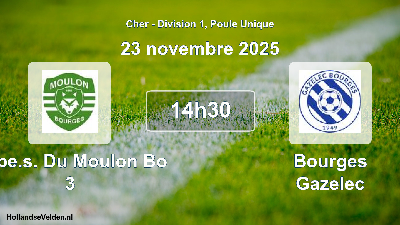 Geplande wedstrijd: Espe.s. Du Moulon Bo 3 - Bourges Gazelec (23 novembre 2025)
