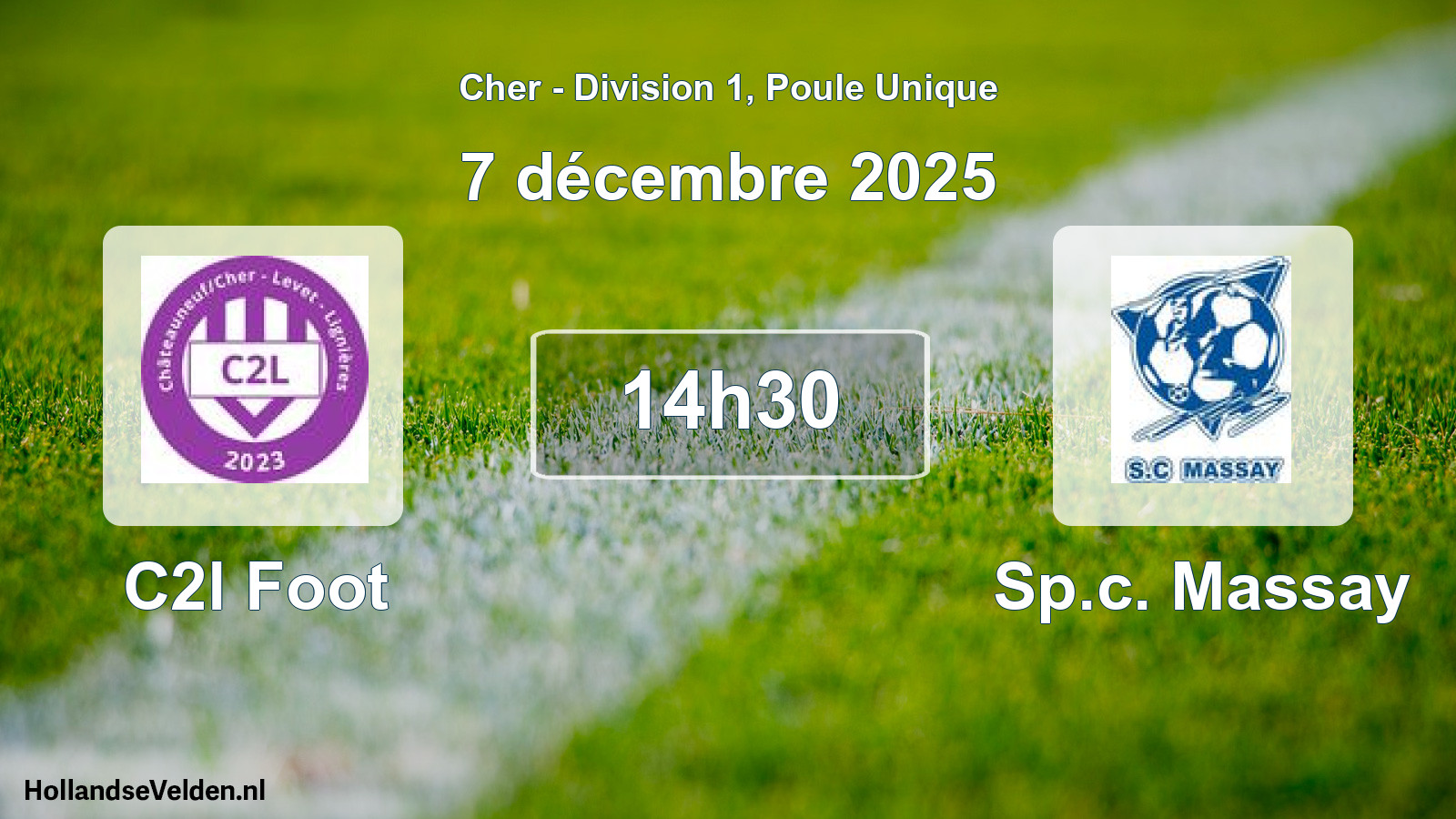 Geplande wedstrijd: C2l Foot - Sp.c. Massay (7 décembre 2025)