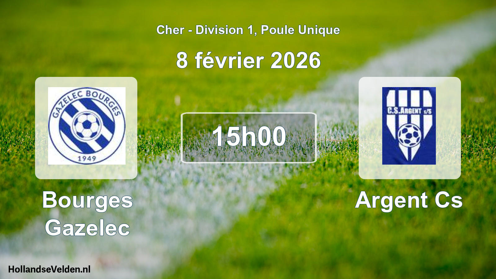 Geplande wedstrijd: Bourges Gazelec - Argent Cs (8 februari 2026)