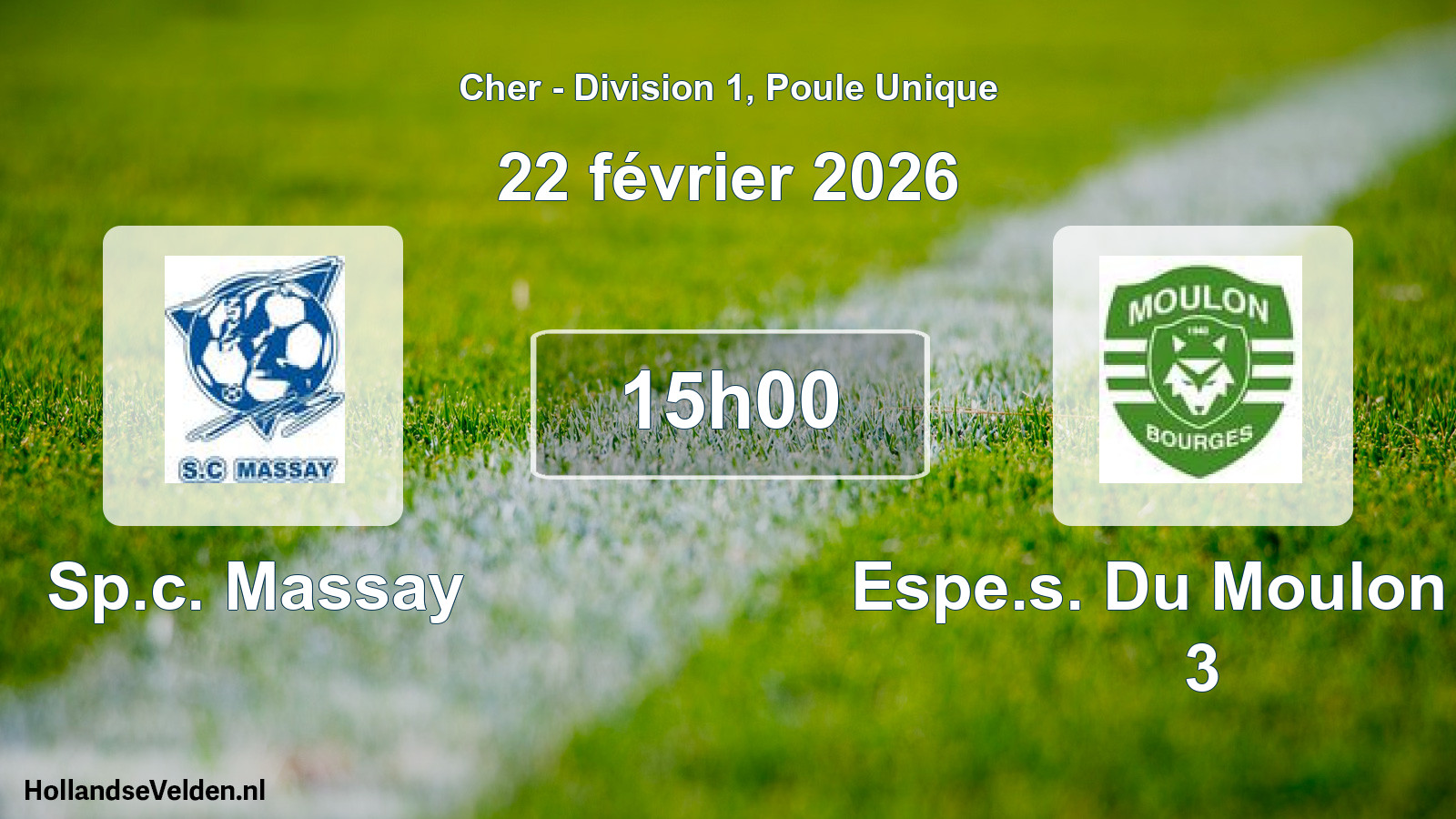 Scheduled Match: Sp.c. Massay - Espe.s. Du Moulon Bo 3 (22 February 2026)
