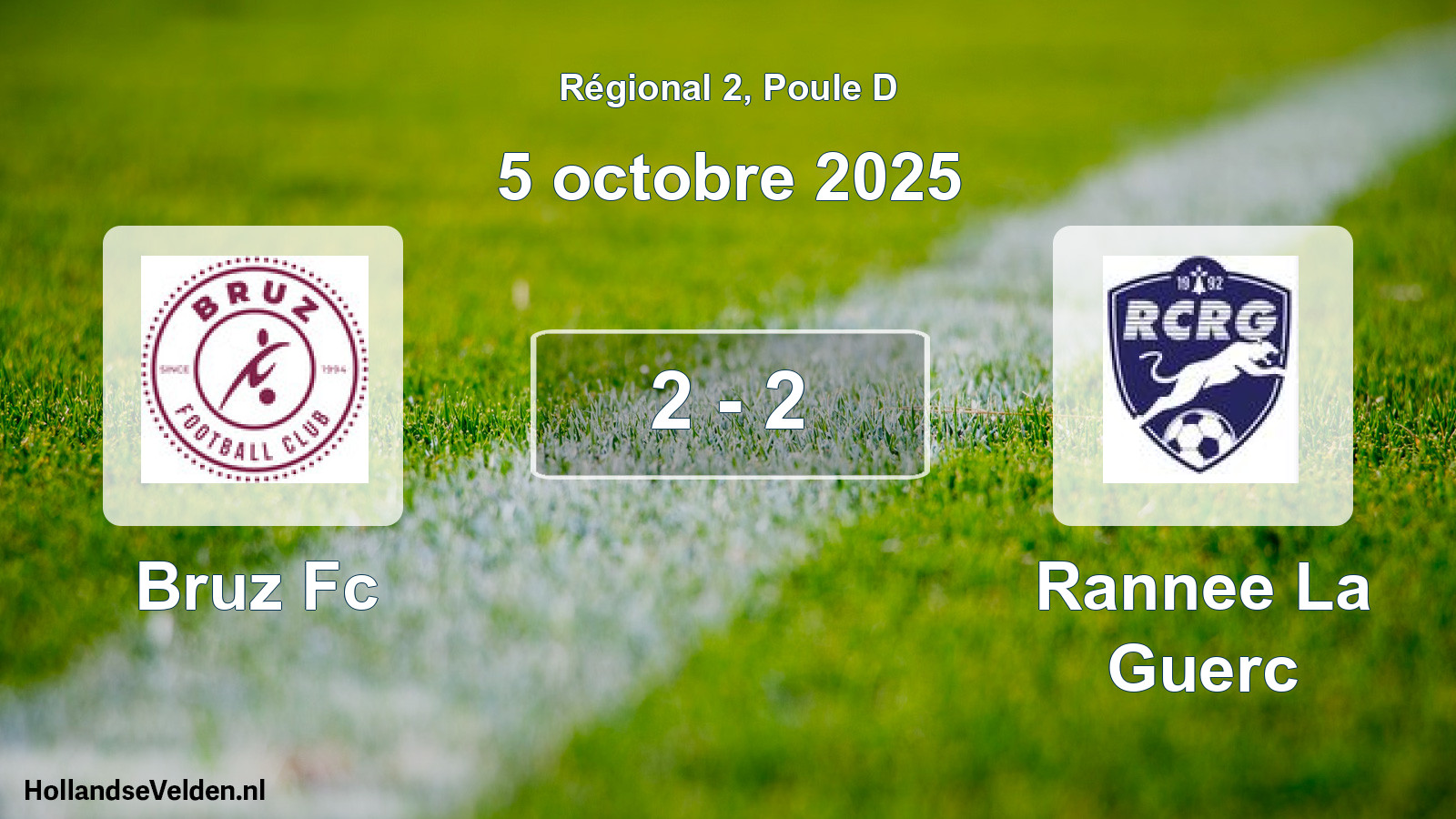 Total number of matches played: Bruz Fc - Rannee La Guerc 2 - 2 (5 October 2025)