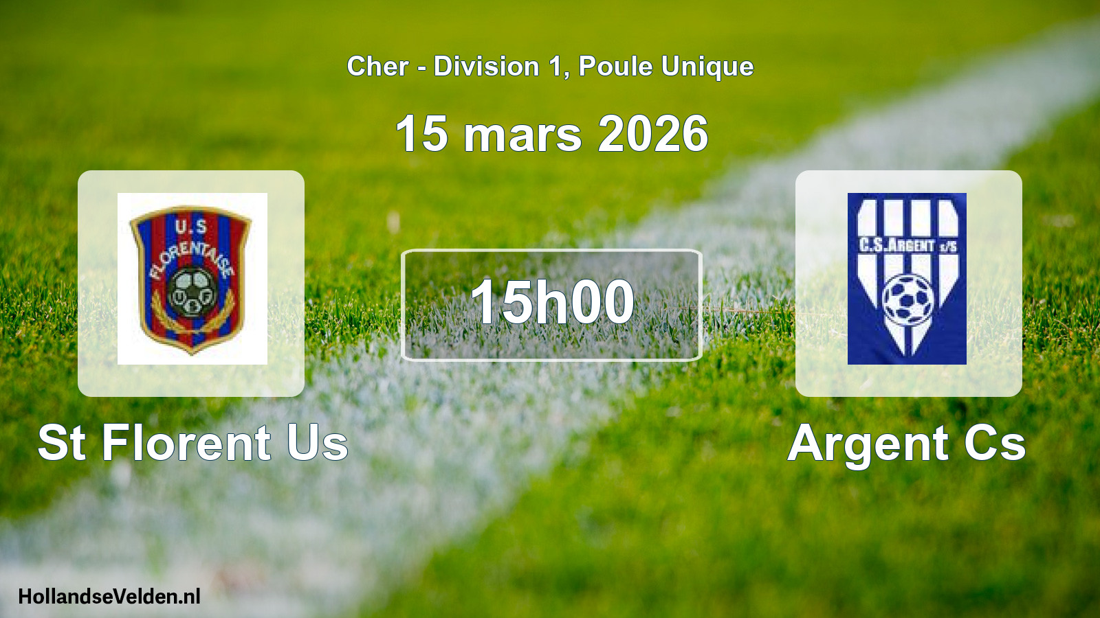 Scheduled Match: St Florent Us - Argent Cs (15 March 2026)