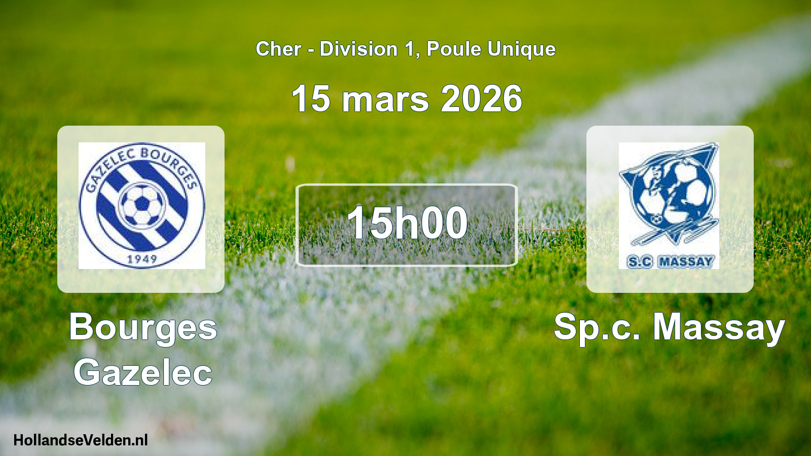 Scheduled Match: Bourges Gazelec - Sp.c. Massay (15 March 2026)