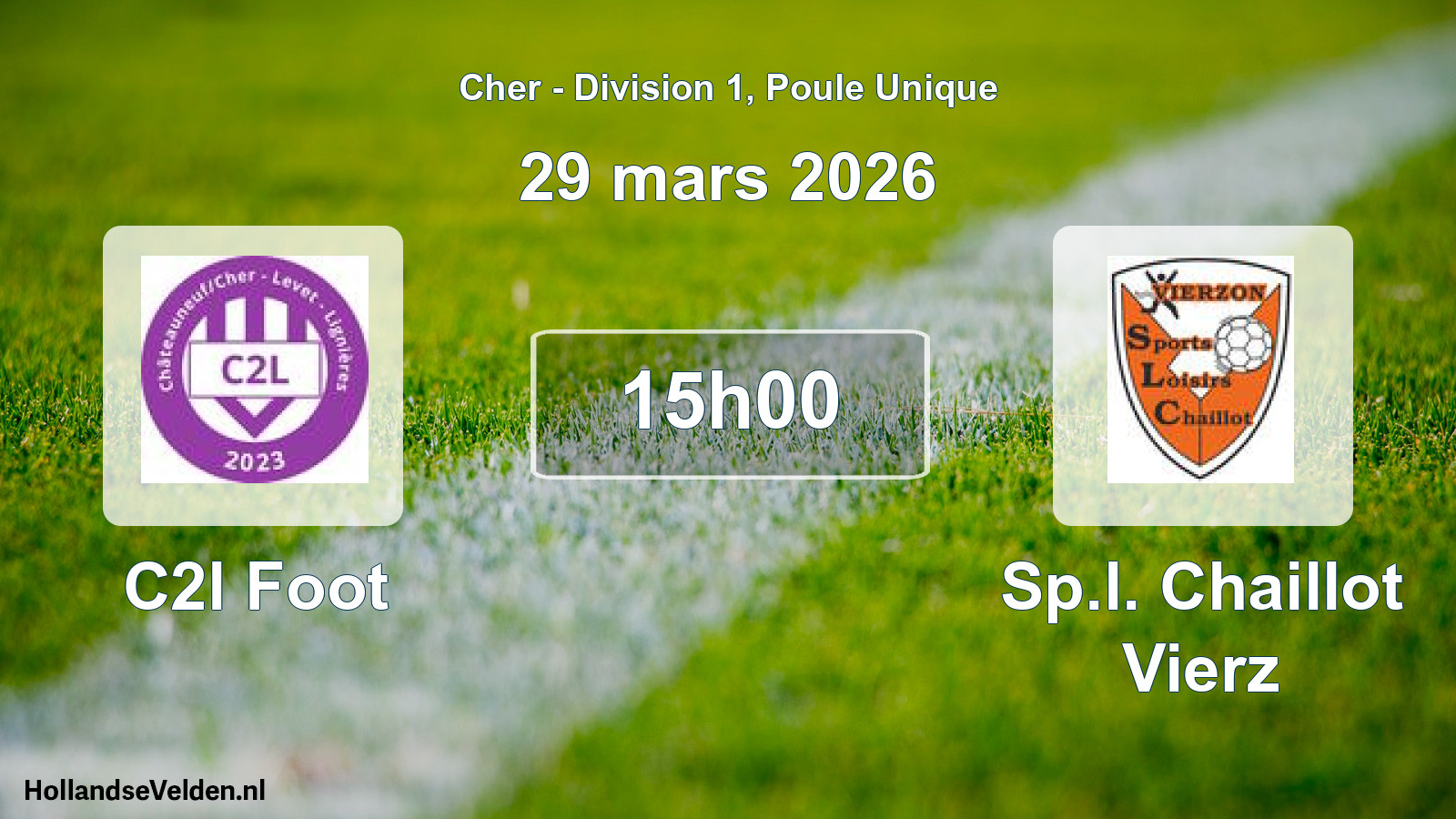 Geplande wedstrijd: C2l Foot - Sp.l. Chaillot Vierz (29 mars 2026)