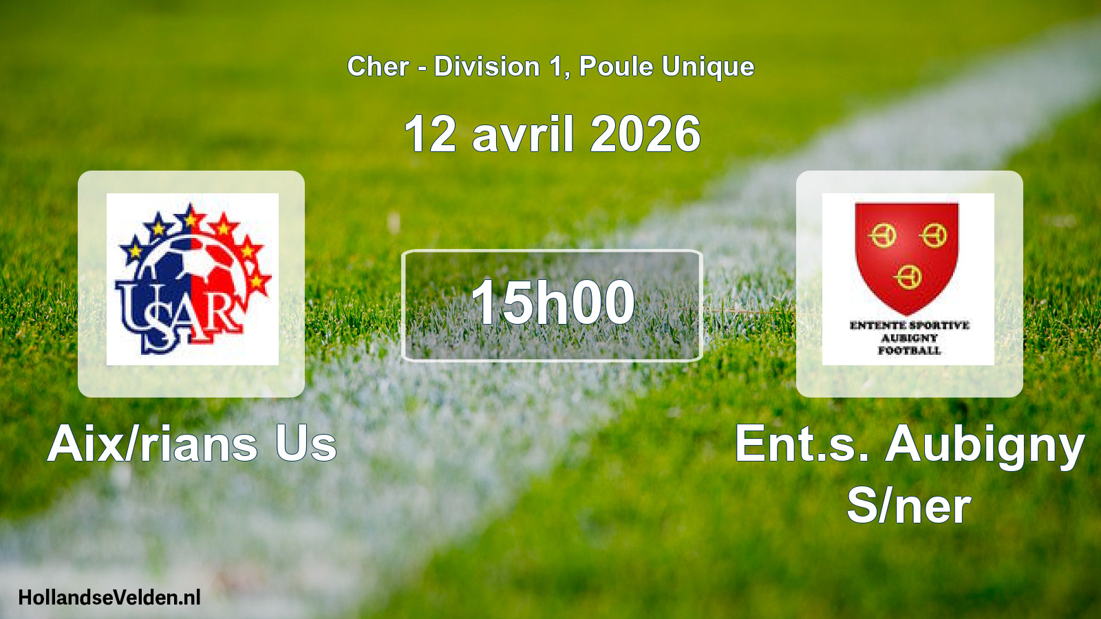 Geplande wedstrijd: Aix/rians Us - Ent.s. Aubigny S/ner (12 avril 2026)
