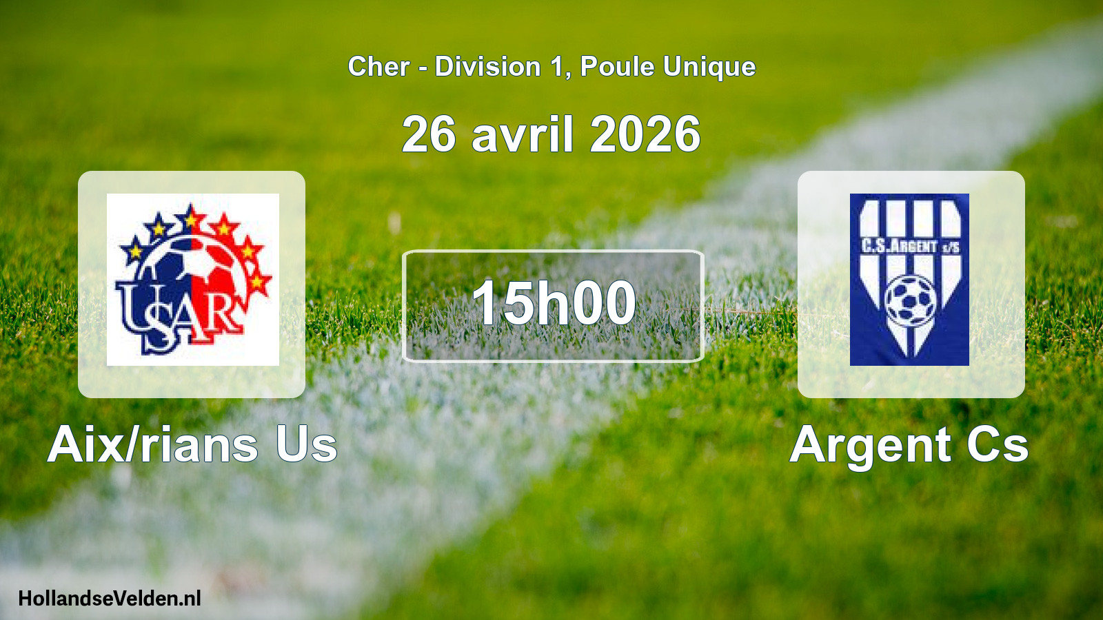 Scheduled Match: Aix/rians Us - Argent Cs (26 April 2026)