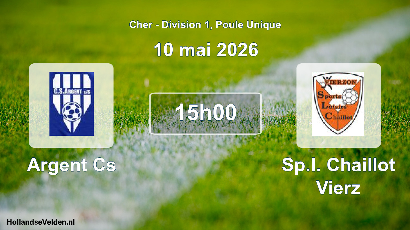 Geplande wedstrijd: Argent Cs - Sp.l. Chaillot Vierz (10 mai 2026)