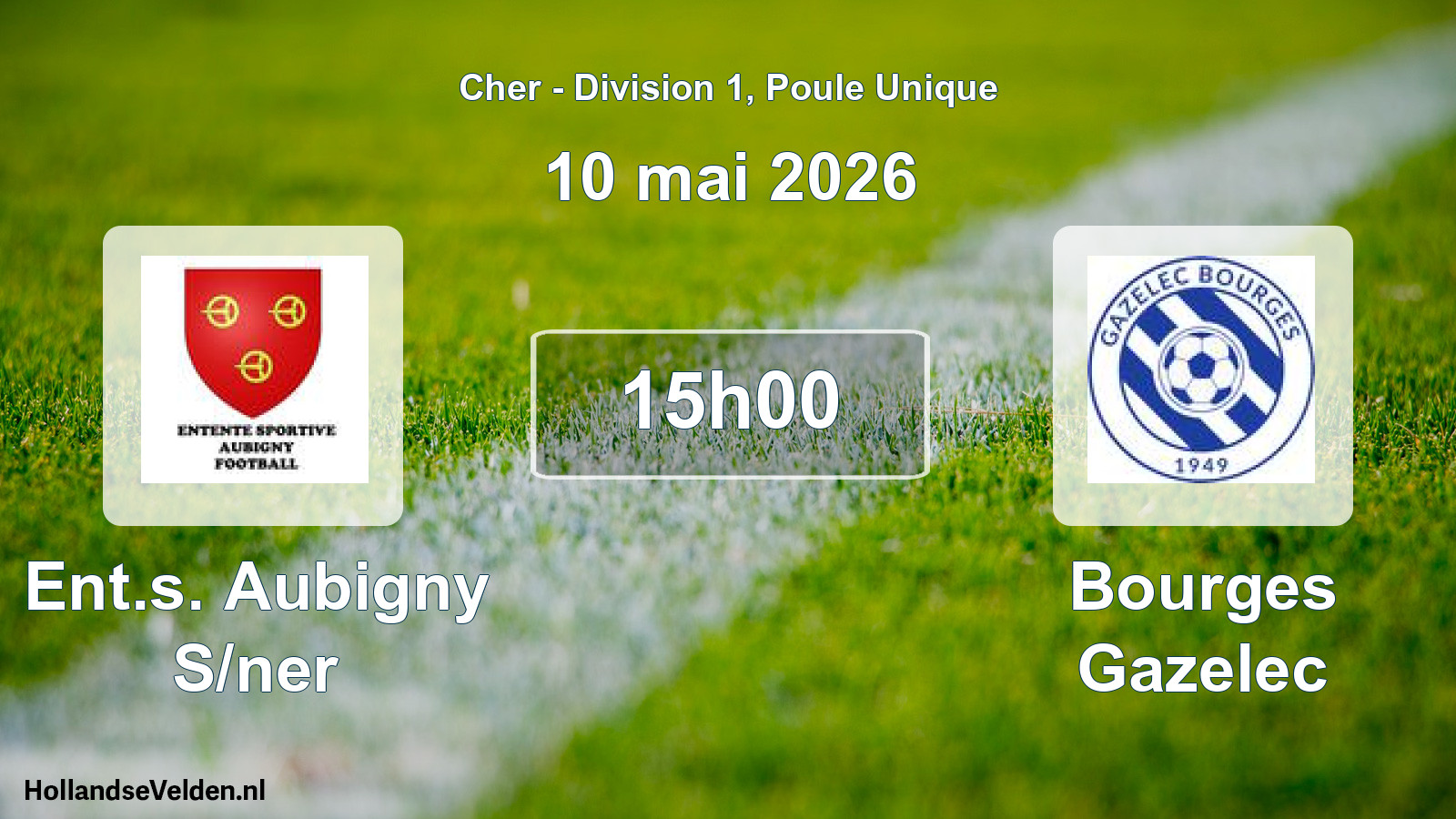 Geplande wedstrijd: Ent.s. Aubigny S/ner - Bourges Gazelec (10 mai 2026)