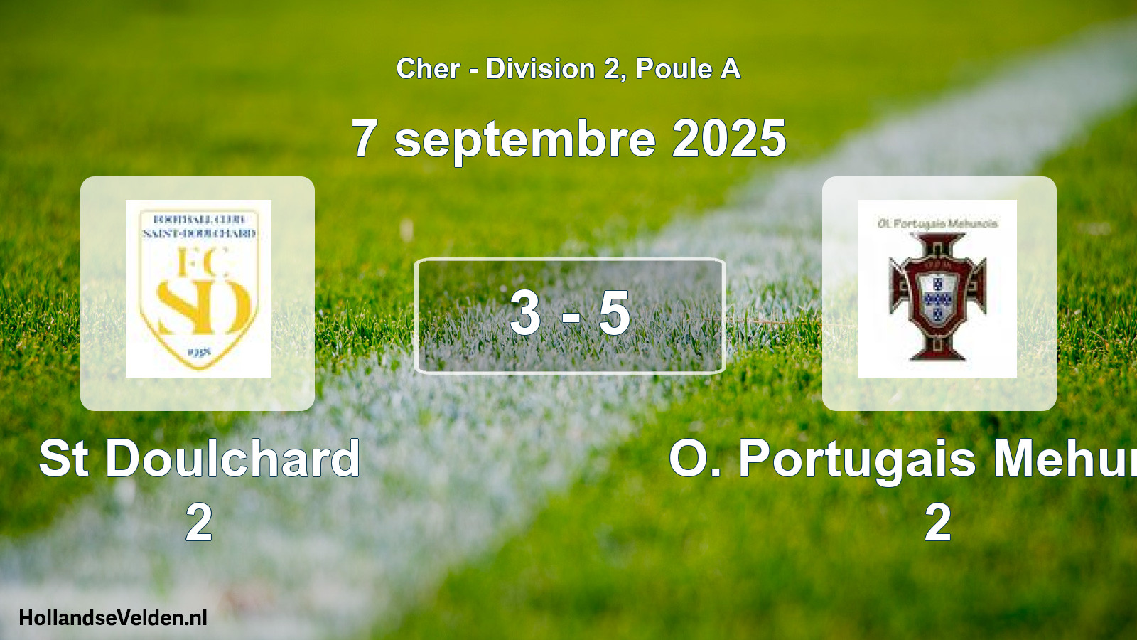 Gespeelde wedstrijd: St Doulchard 2 - O. Portugais Mehun S 2 3 - 5 (7 septembre 2025)
