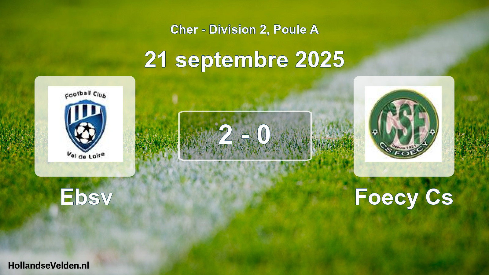 Gespeelde wedstrijd: Ebsv - Foecy Cs 2 - 0 (21 september 2025)