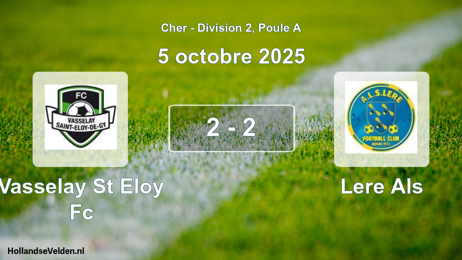 Gespeelde wedstrijd: Vasselay St Eloy Fc - Lere Als 2 - 2 (5 octobre 2025)
