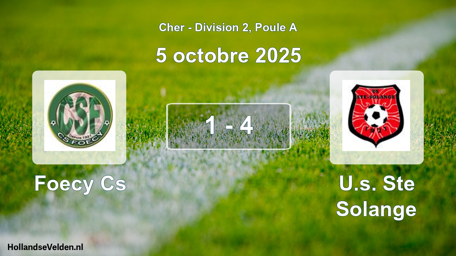 Gespeelde wedstrijd: Foecy Cs - U.s. Ste Solange 1 - 4 (5 oktober 2025)