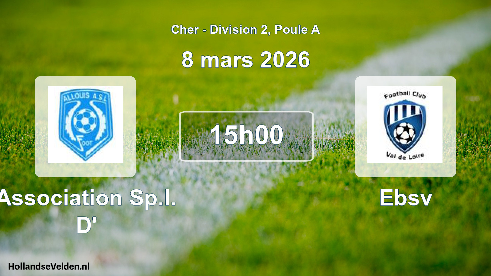 Geplande wedstrijd: Association Sp.l. D' - Ebsv (8 mars 2026)