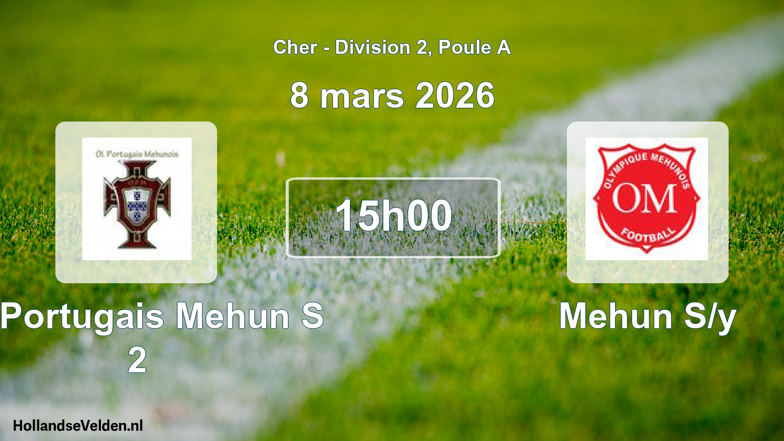 Scheduled Match: O. Portugais Mehun S 2 - Mehun S/y (8 March 2026)