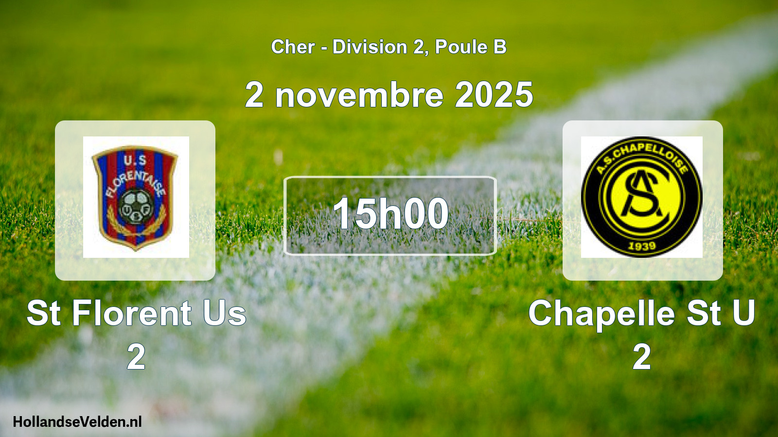 Geplande wedstrijd: St Florent Us 2 - Chapelle St U 2 (2 novembre 2025)