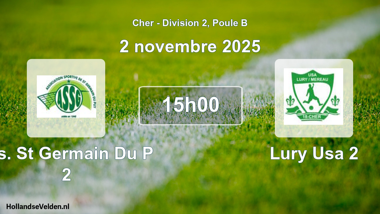Scheduled Match: A.s. St Germain Du P 2 - Lury Usa 2 (2 November 2025)