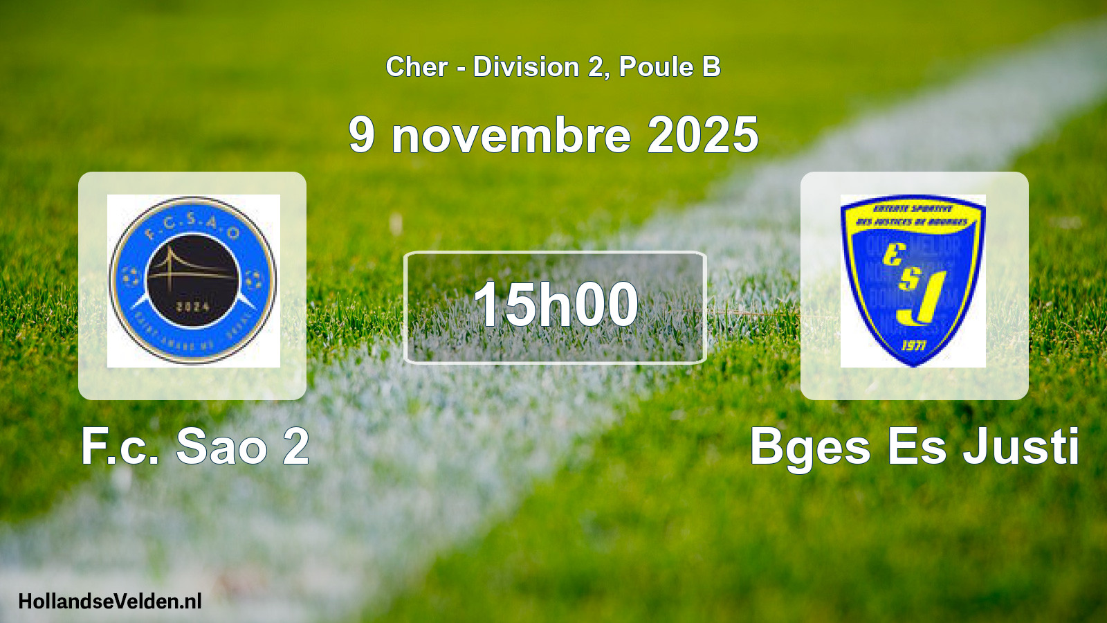 Scheduled Match: F.c. Sao 2 - Bges Es Justi (9 November 2025)