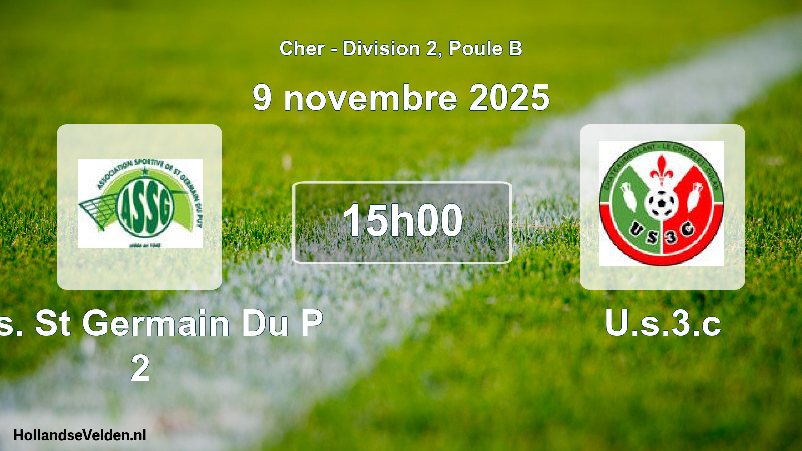 Geplande wedstrijd: A.s. St Germain Du P 2 - U.s.3.c (9 november 2025)