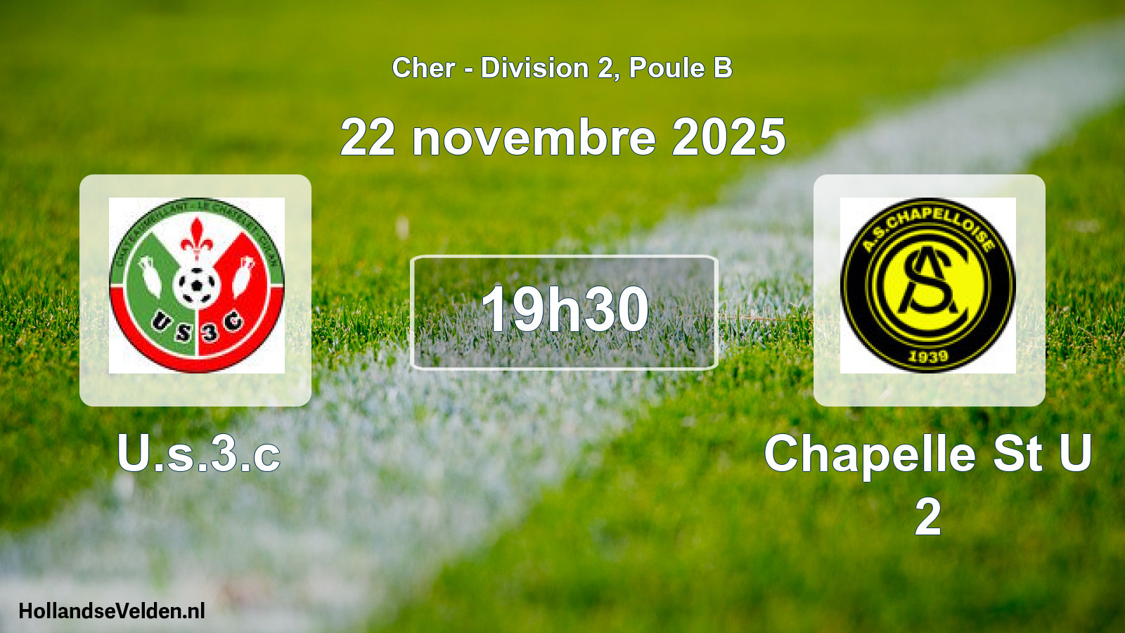 Geplande wedstrijd: U.s.3.c - Chapelle St U 2 (22 novembre 2025)