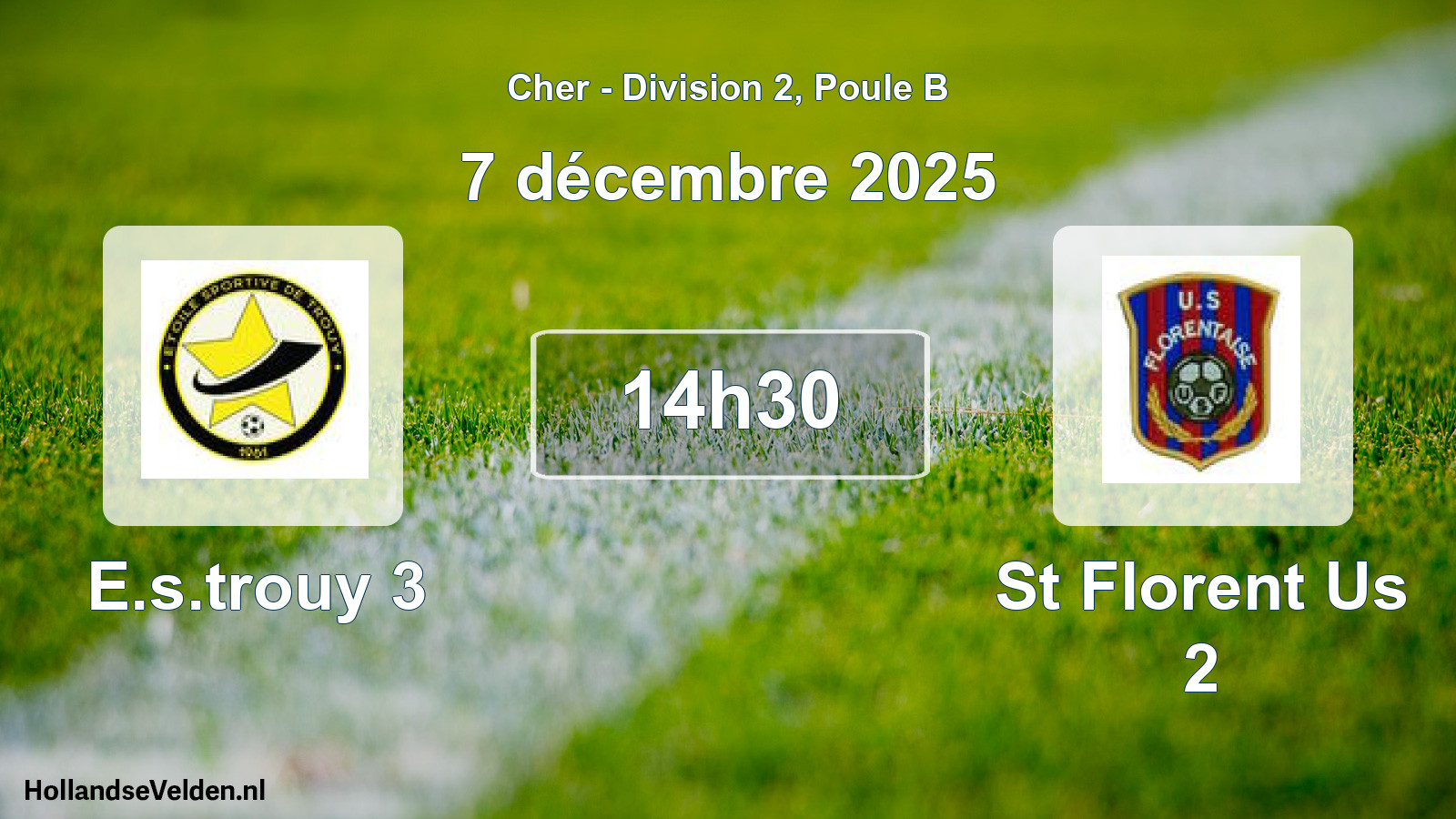 Geplande wedstrijd: E.s.trouy 3 - St Florent Us 2 (7 december 2025)