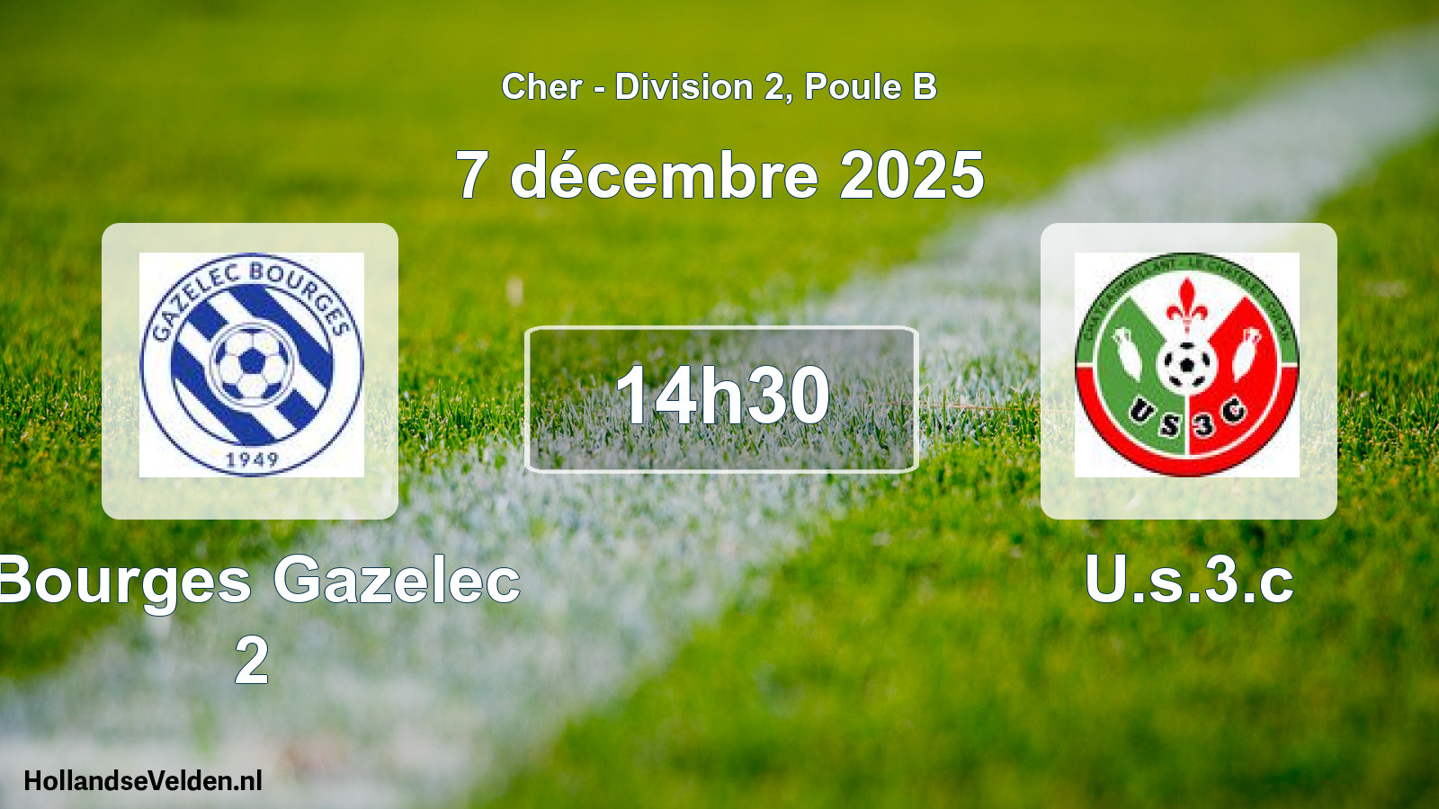 Geplande wedstrijd: Bourges Gazelec 2 - U.s.3.c (7 décembre 2025)