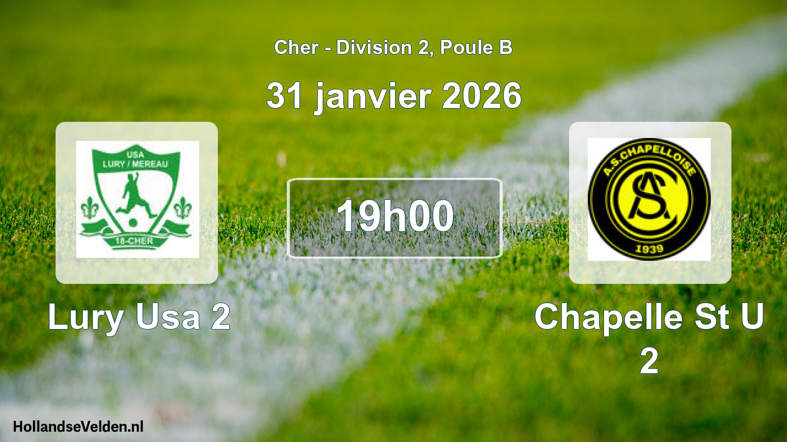 Geplande wedstrijd: Lury Usa 2 - Chapelle St U 2 (31 janvier 2026)