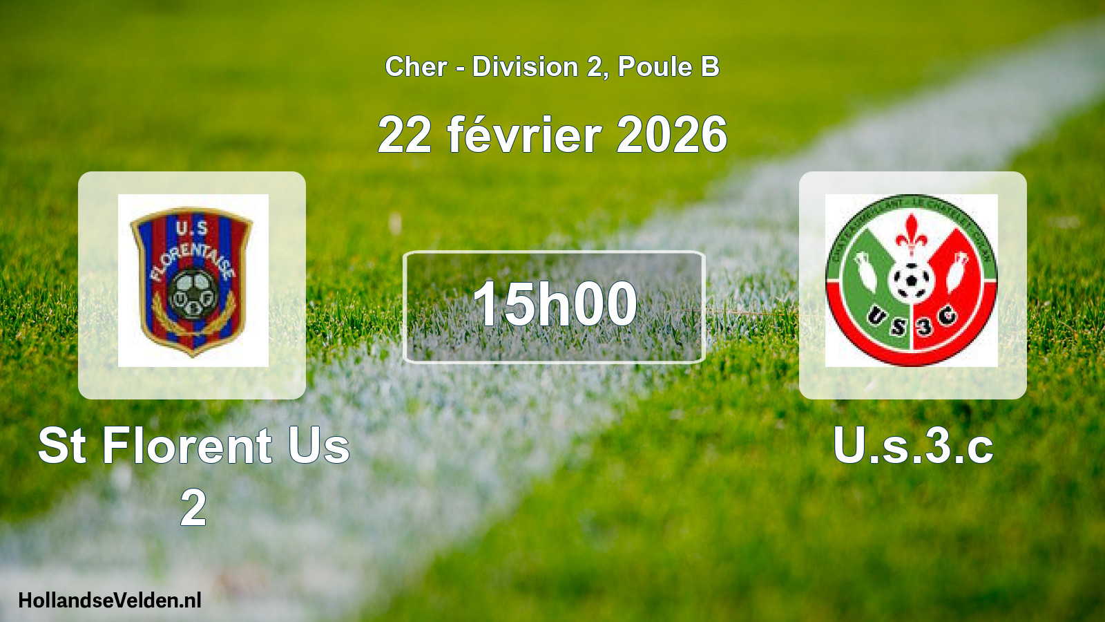 Geplande wedstrijd: St Florent Us 2 - U.s.3.c (22 février 2026)